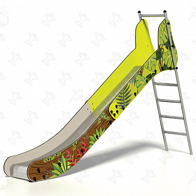 Scivolo verde J1011-GA aree giochi grafic games finitura amazone immagine 3d