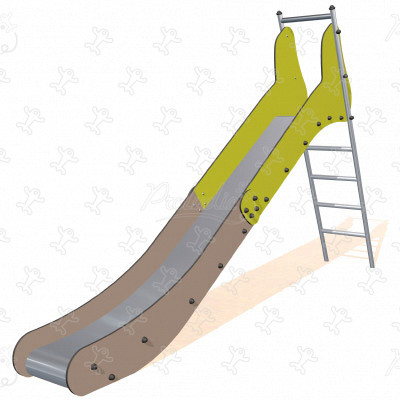 Scivolo verde J1011 aree giochi giochi classici scivoli immagine 3d