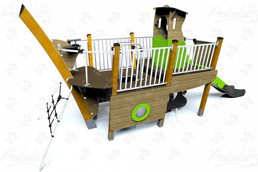 Chiatta J1958 aree giochi giochi a tema aquatica immagine 3d