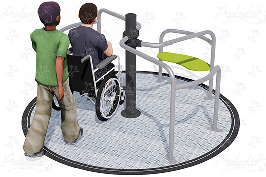 Rotonda inclusiva J2409 aree giochi giochi dinamici giochi a rotazione immagine 3d