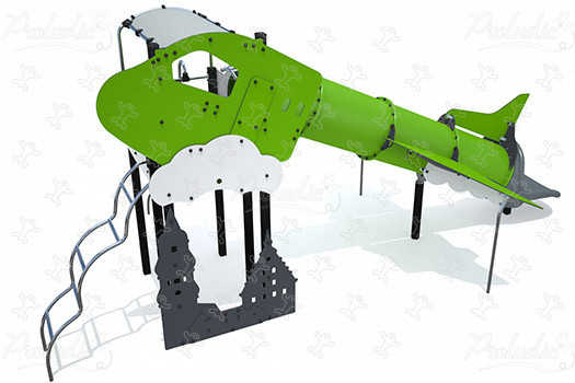 Aereo al decollo J2689® aree giochi giochi a tema city immagine 3d