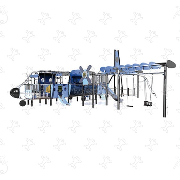 Aereo gigante J2690 aree giochi giochi a tema city immagine 3d