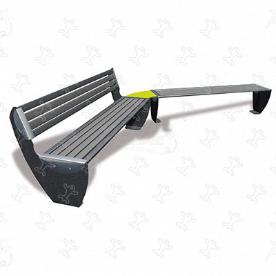 Combinazione panchina e seduta 1 J2873 arredo urbano arredi, recinzioni e accessori arredo ( sedute, cestini…) immagine 3d