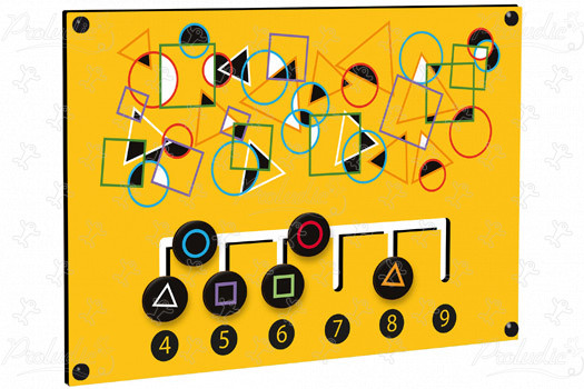 Pannello Geometrie J3420 aree giochi giochi educativi e sensoriali pannelli ludici & giochi sonori e musicali immagine 3d