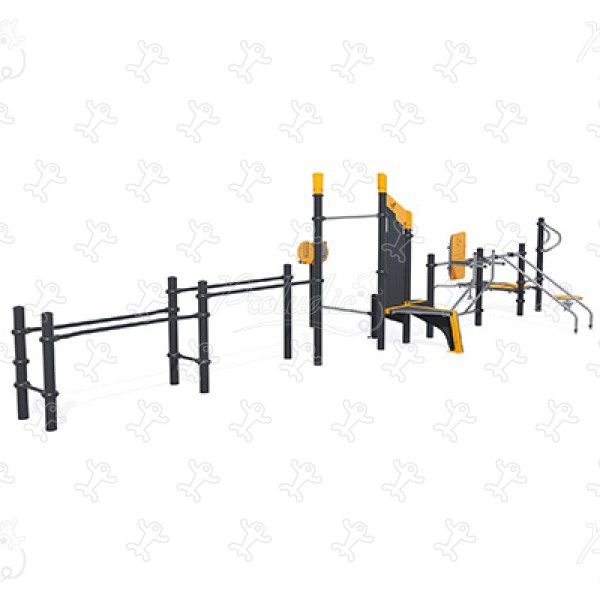 Stazione ludico-sportiva multigenerazionale J37102® sport e fitness acti’fun acti’fit immagine 3d