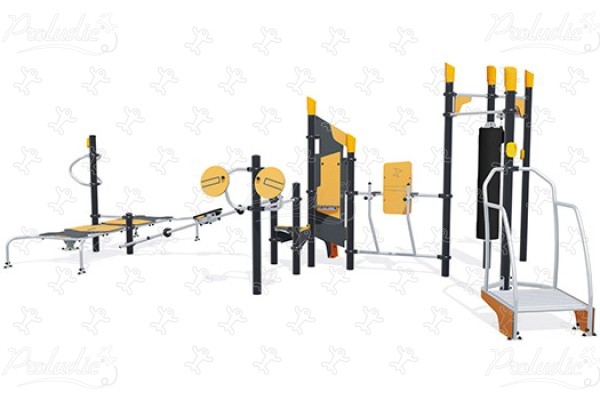 Stazione ludico-sportiva completa J37103® sport e fitness acti’fun acti’fit immagine 3d