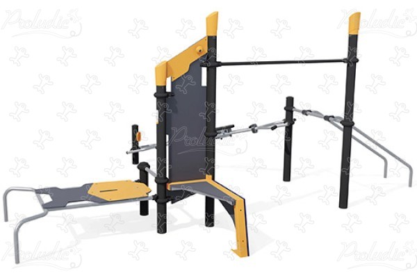 Stazione ludico-sportiva Braccia-Gambe-Addominali Large J37106® sport e fitness acti’fun acti’fit immagine 3d