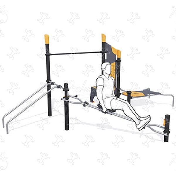 Stazione ludico-sportiva Braccia-Gambe-Addominali Large J37106® sport e fitness acti’fun acti’fit immagine 3d