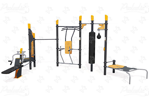 Stazione ludico-sportiva per lo sviluppo della forza J37107® sport e fitness acti’fun acti’fit immagine 3d