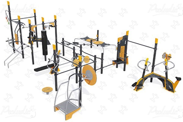 Stazione ludico-sportiva Large J37108® sport e fitness acti’fun acti’fit immagine 3d