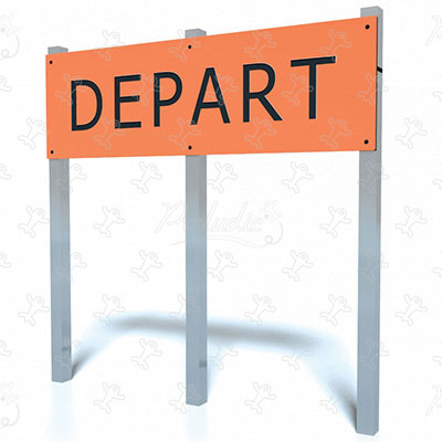 Cartello partenza J3722 aree giochi acti’fun acti’ninja immagine 3d