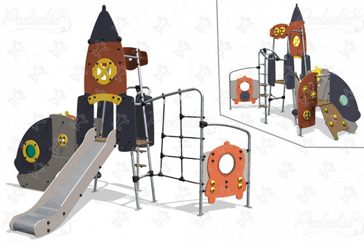 Rocketship J4062 aree giochi giochi a tema metropolis immagine 3d