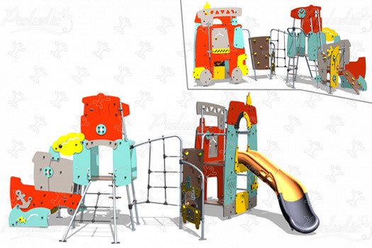 Città J4080 aree giochi giochi a tema city immagine 3d