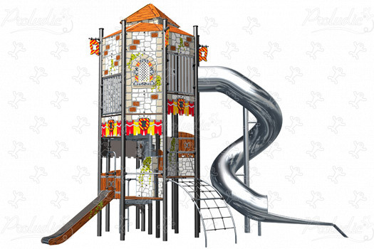 Torre ottagonale Medievale Grafic Games Medieval J4701-GM aree giochi grafic games finitura medievale immagine 3d