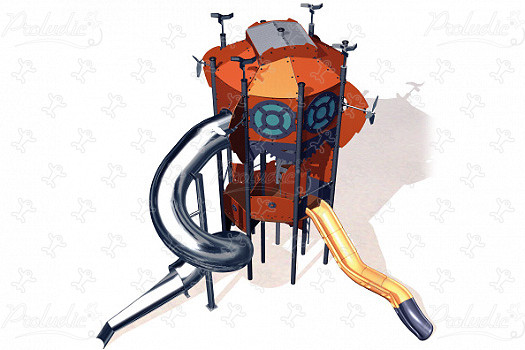 Torre ottagonale J47101 aree giochi giochi a tema metropolis immagine 3d