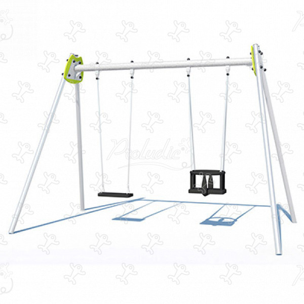 1 tavoletta, 1 cestello J473 aree giochi giochi classici altalene immagine 3d