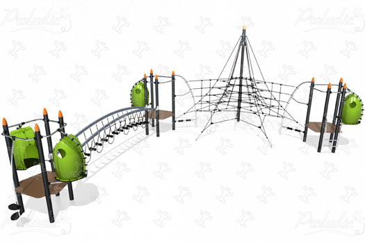 J4800 aree giochi giochi di equilibrio & di arrampicata strutture in corda immagine 3d