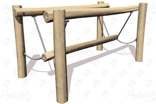 Passaggio tronco J4901 aree giochi giochi di equilibrio & di arrampicata percorsi immagine 3d