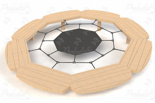 Fiore J49130® aree giochi giochi in legno naturale sostenibile percorsi e arrampicata immagine 3d