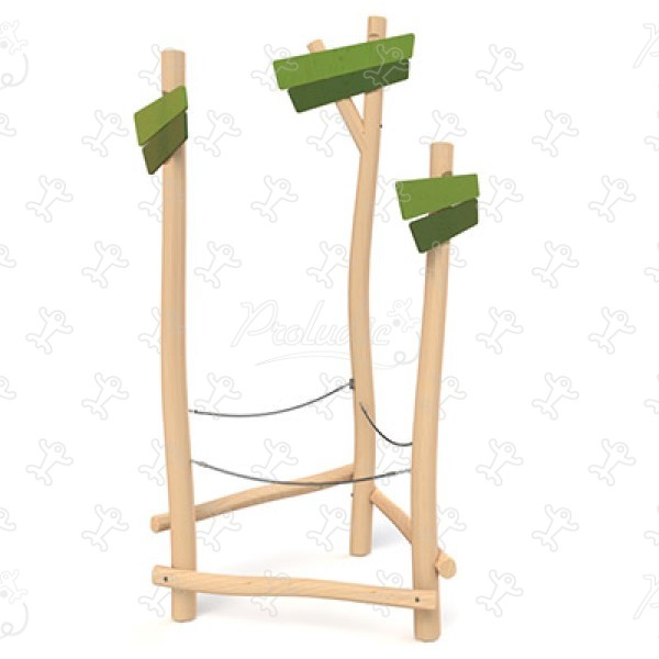 Percorso tra gli alberi J49143® aree giochi giochi in legno naturale sostenibile percorsi e arrampicata immagine 3d