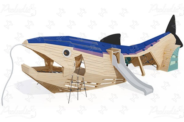 Salmone J49149® aree giochi giochi in legno naturale sostenibile animali immagine 3d