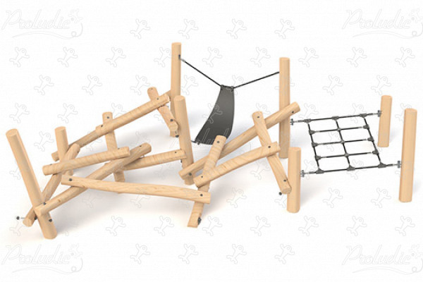 Parcorso J49155® aree giochi giochi di equilibrio & di arrampicata percorsi immagine 3d