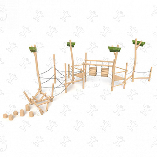 Percorso nel bosco J49159® aree giochi giochi di equilibrio & di arrampicata percorsi immagine 3d