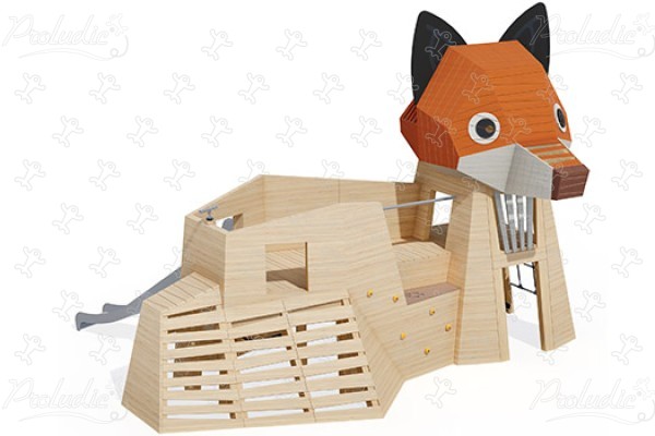 Volpe J49161® aree giochi giochi in legno naturale sostenibile animali immagine 3d