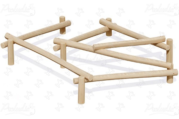 Mikado M J49169 aree giochi giochi in legno naturale sostenibile percorsi e arrampicata immagine 3d