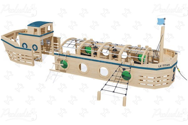 Chiatta J49171® aree giochi giochi in legno naturale sostenibile flotta marina immagine 3d
