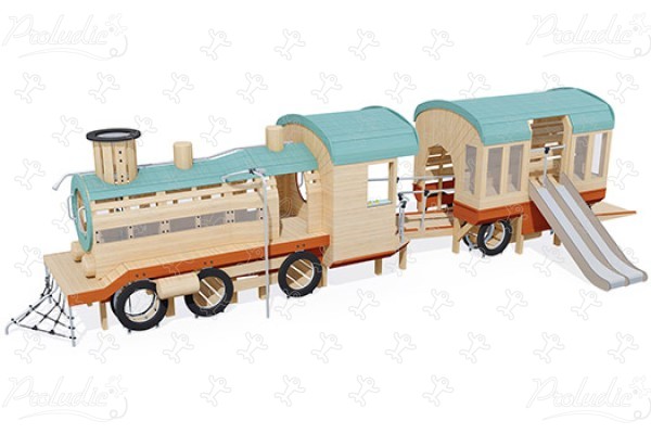 Treno J49197® aree giochi giochi in legno naturale sostenibile trasporti immagine 3d