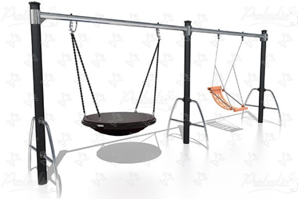 Cestone, 1 sdraio inclusiva J492 aree giochi giochi classici altalene immagine 3d