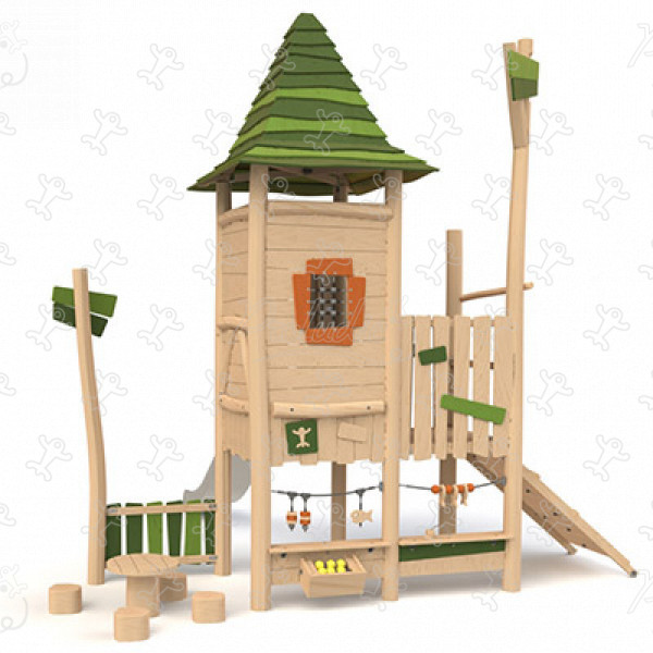 Fortezza medievale J49206® aree giochi giochi in legno naturale sostenibile origin’ immagine 3d