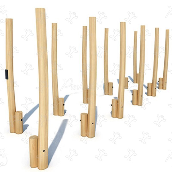 Sentiero degli steli J4921 aree giochi giochi di equilibrio & di arrampicata percorsi immagine 3d