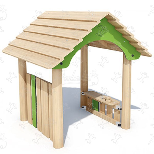 Casetta del bosco J49257 aree giochi giochi in legno naturale sostenibile giochi tradizionali immagine 3d