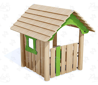 Capanna di città J49259 aree giochi giochi in legno naturale sostenibile giochi tradizionali immagine 3d