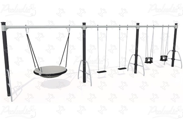 Cestone, 2 tavolette, 2 cestelli J493-G® aree giochi giochi classici altalene immagine 3d