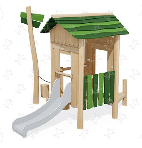 Capannetta J49412® aree giochi giochi in legno naturale sostenibile origin’ immagine 3d