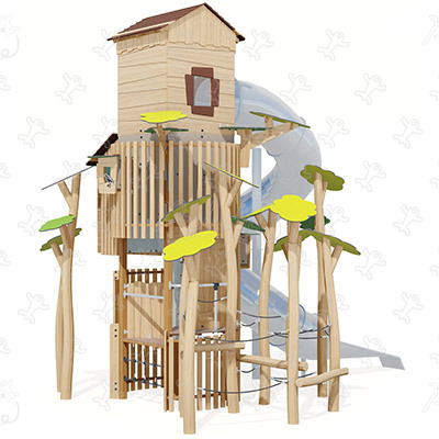 Torre Osservatorio J49417® aree giochi giochi in legno naturale sostenibile origin’ immagine 3d