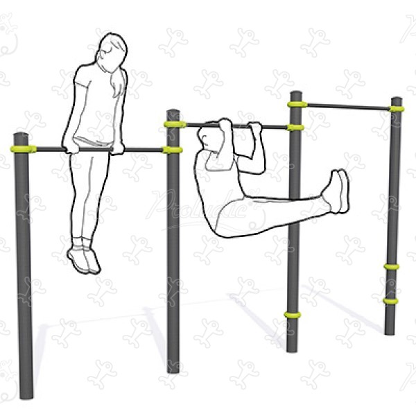 Combinazione di barre fisse J5225® sport e fitness acti’fun acti’street immagine 3d