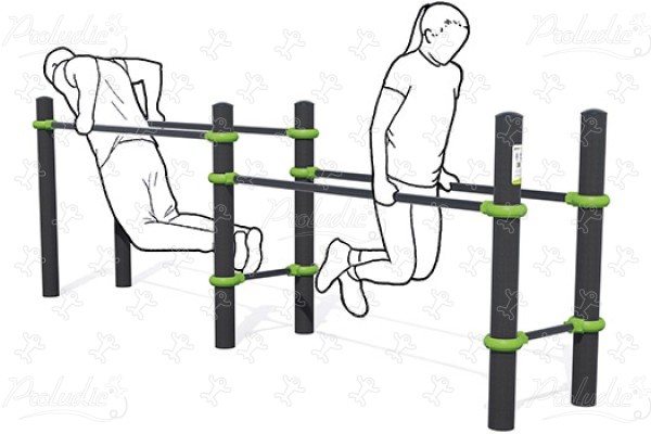 Parallele doppie J5228 sport e fitness acti’fun acti’street immagine 3d