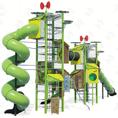 Doppia torre J56101 aree giochi giochi multifunzione kanopé immagine 3d