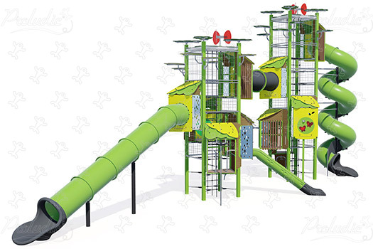 Doppia torre J56101 aree giochi giochi multifunzione kanopé immagine 3d