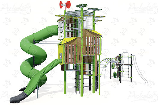 Torre con Ixo J56104 aree giochi giochi multifunzione kanopé immagine 3d