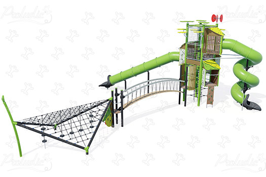 Torre con estensione struttura di arrampicata J56105 aree giochi giochi multifunzione kanopé immagine 3d