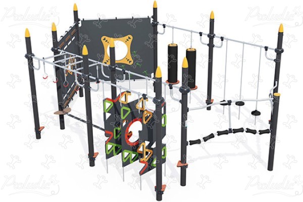 Percorso Ninja esagono L J5922® aree giochi acti’fun acti’ninja immagine 3d