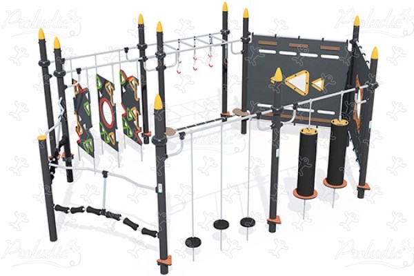 Percorso Ninja esagono L J5922® aree giochi acti’fun acti’ninja immagine 3d