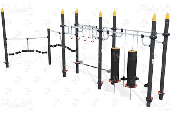 Percorso Ninja lineare J5924® aree giochi acti’fun acti’ninja immagine 3d