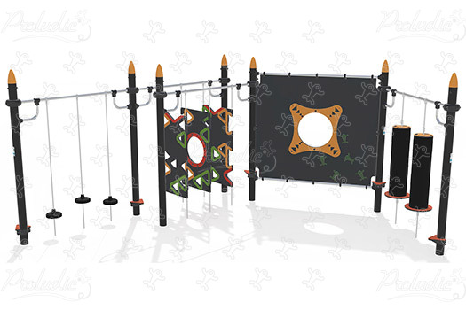 Percorso Ninja equilibrio J5927® aree giochi acti’fun acti’ninja immagine 3d