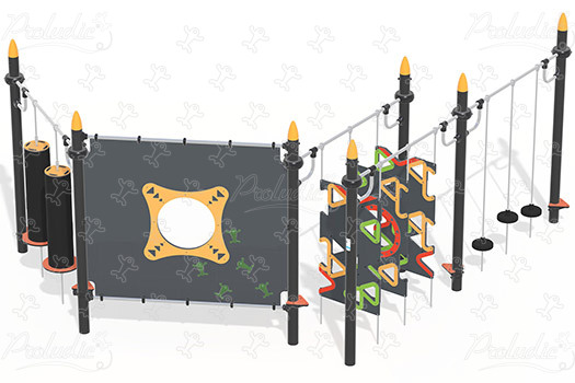 Percorso Ninja equilibrio J5927® aree giochi acti’fun acti’ninja immagine 3d
